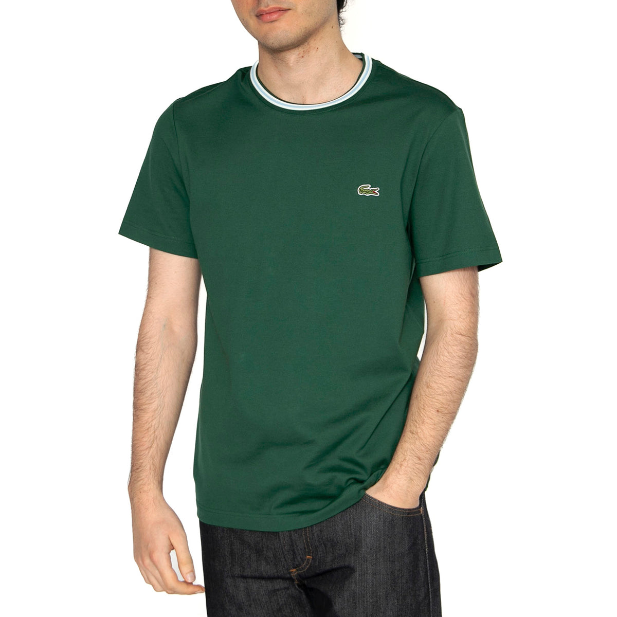 T-Shirt 132 Green - Maglietta Girocollo Uomo Verde TH9903-132 . LACOSTE 