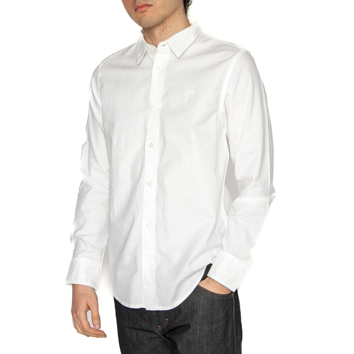 Patch Shirt Bright White - Camicia Uomo Bianca 112363908 . LEE 