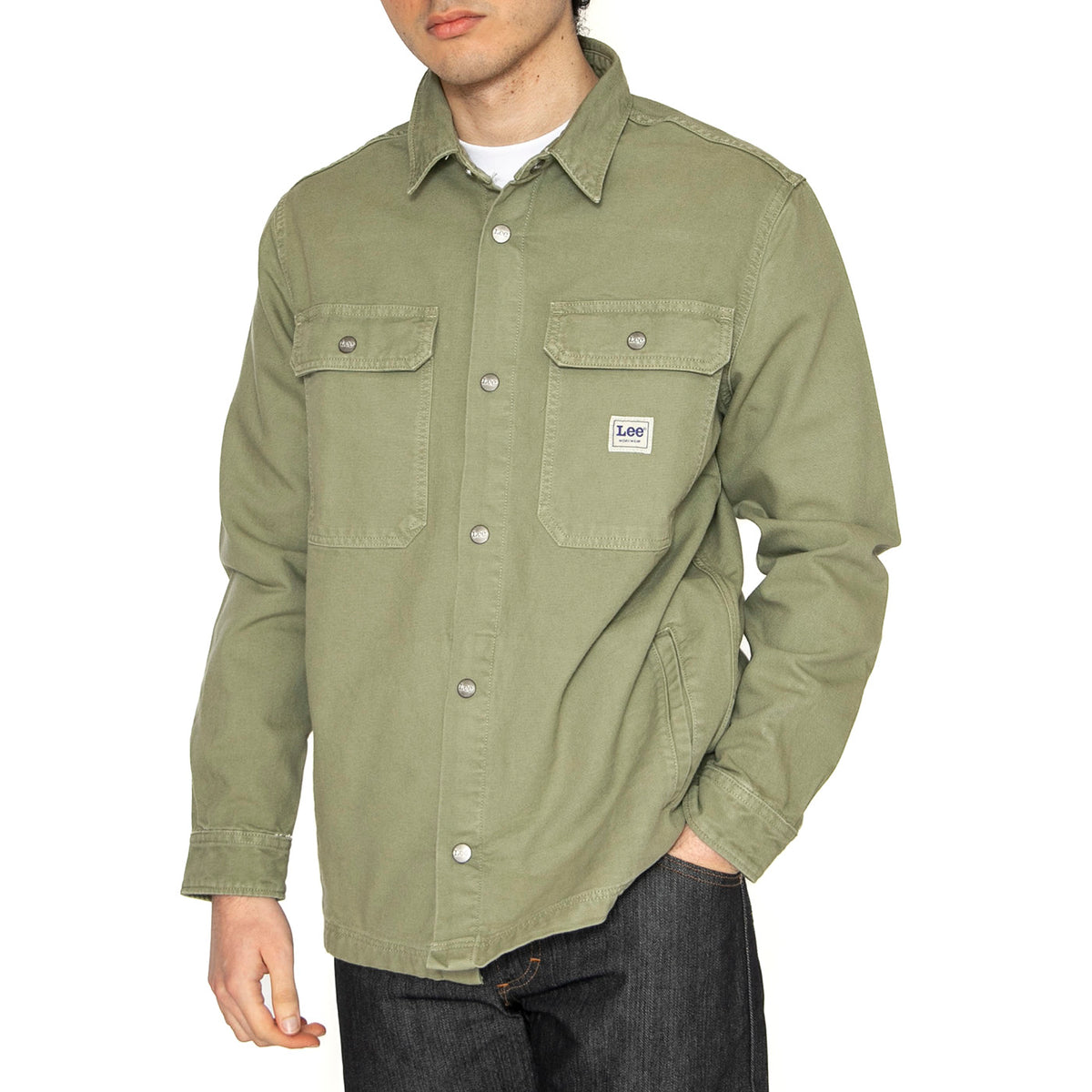 Workwear Overshirt Mercantile Green - Camicia Uomo Verde 112364123 . LEE 