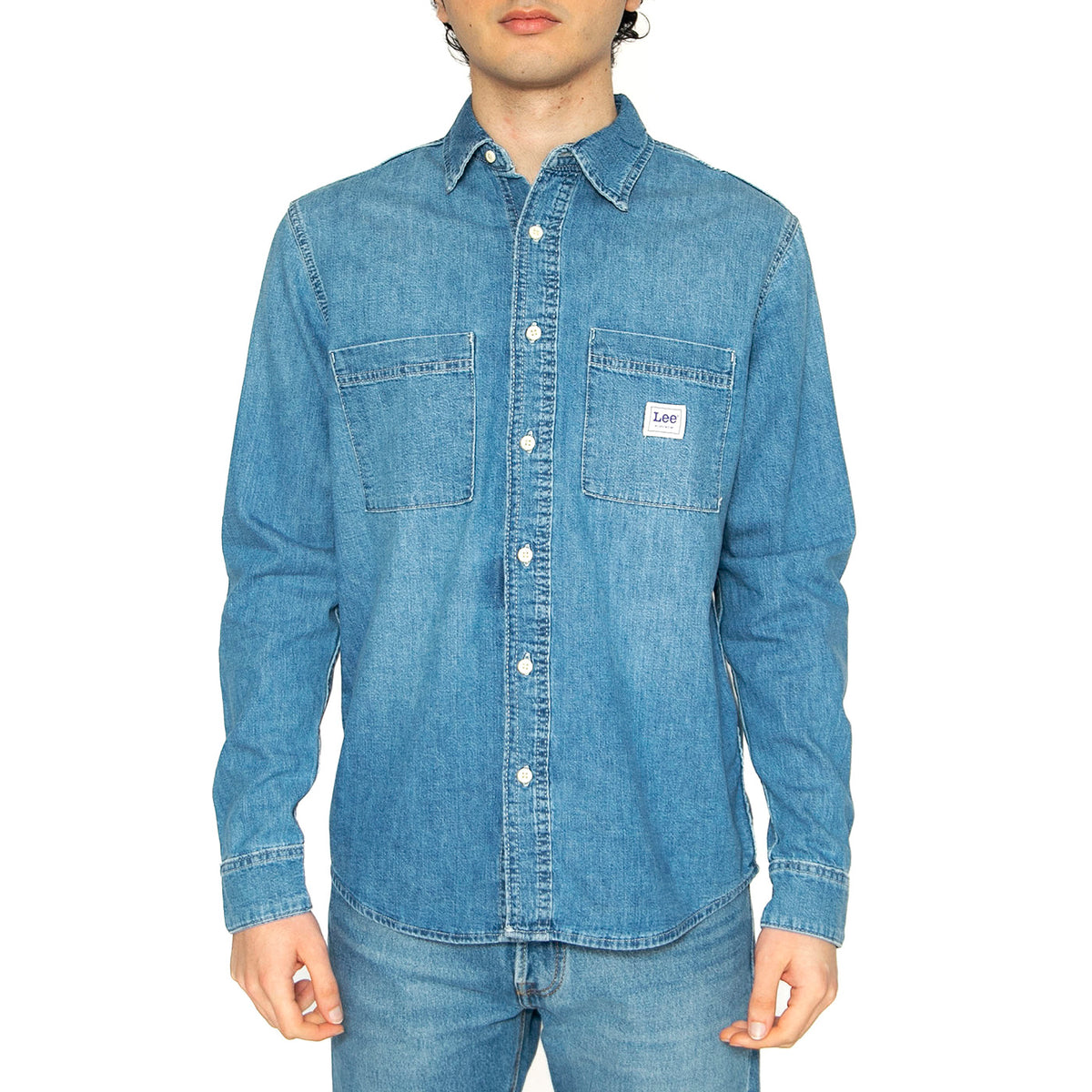 Workwear Shirt 2_0 Mid Denim - Camicia Denim Jeans Uomo Blu 112364148 . LEE 