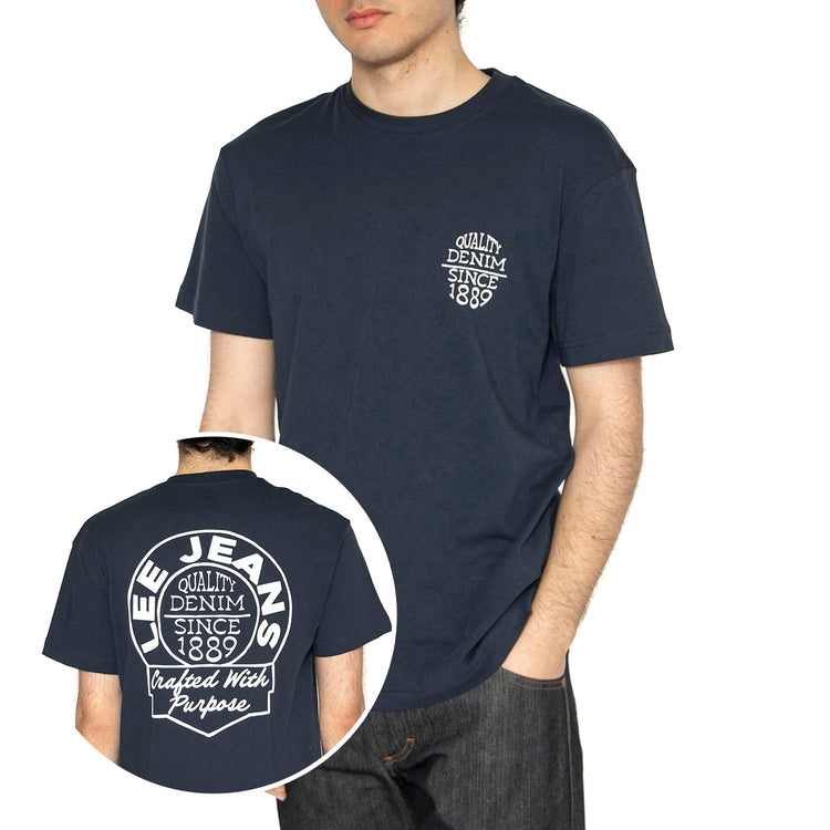 Relaxed Tee Mood Indigo - Maglietta Girocollo Uomo Blu 112364547 . LEE 