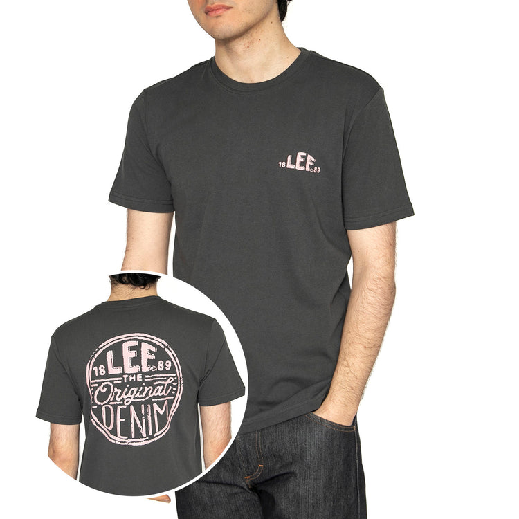 Regular Logo Tee Washed Black - Maglietta Girocollo Uomo Nera 112364551 . LEE 
