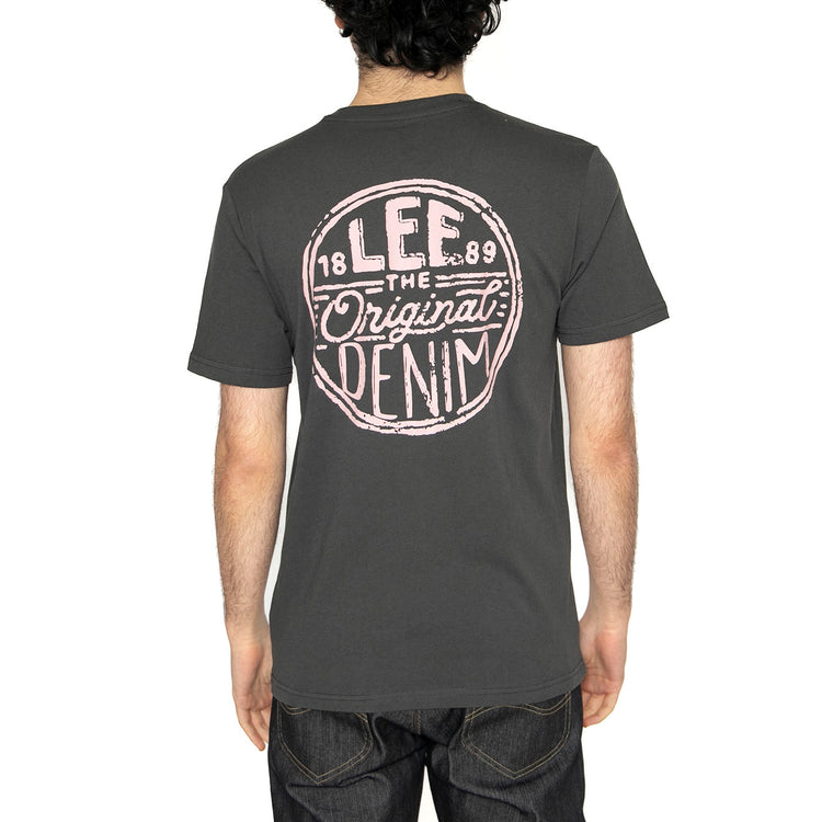 Regular Logo Tee Washed Black - Maglietta Girocollo Uomo Nera 112364551 . LEE 