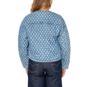 Rumer Quilted Liner Shirt Faye Geo Denim - Giacca Donna Blu 001FR-0004 . LEVIS 