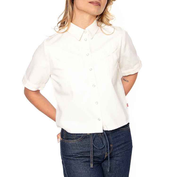 Rinoa Camp Shirt Seeded State - Camicia Maniche Corte Donna Bianca 001SL-0002 . LEVIS 