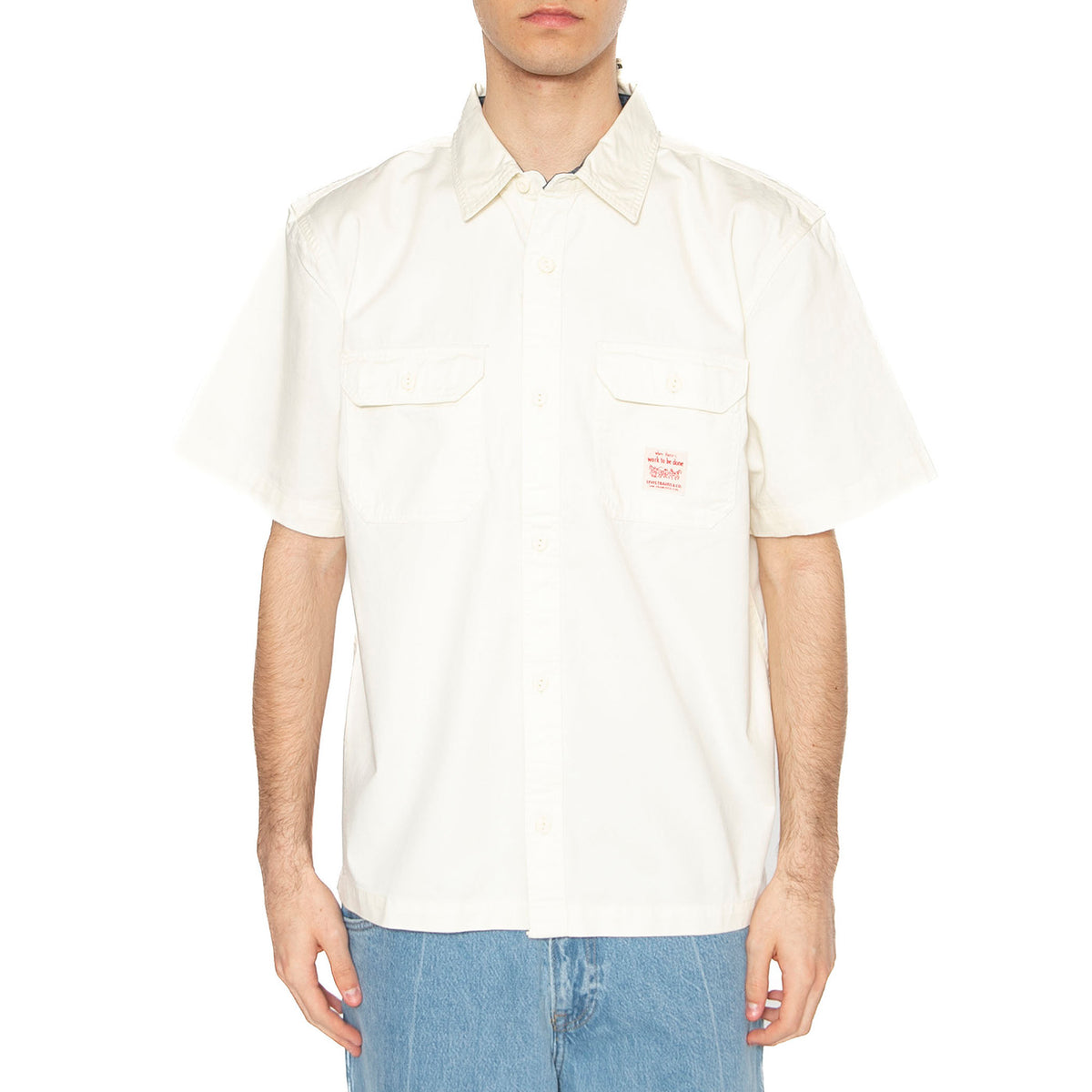 SS Dalton Worker WW Egret - Camicia Maniche Corte Uomo Bianca 001TA-0002 . LEVIS 