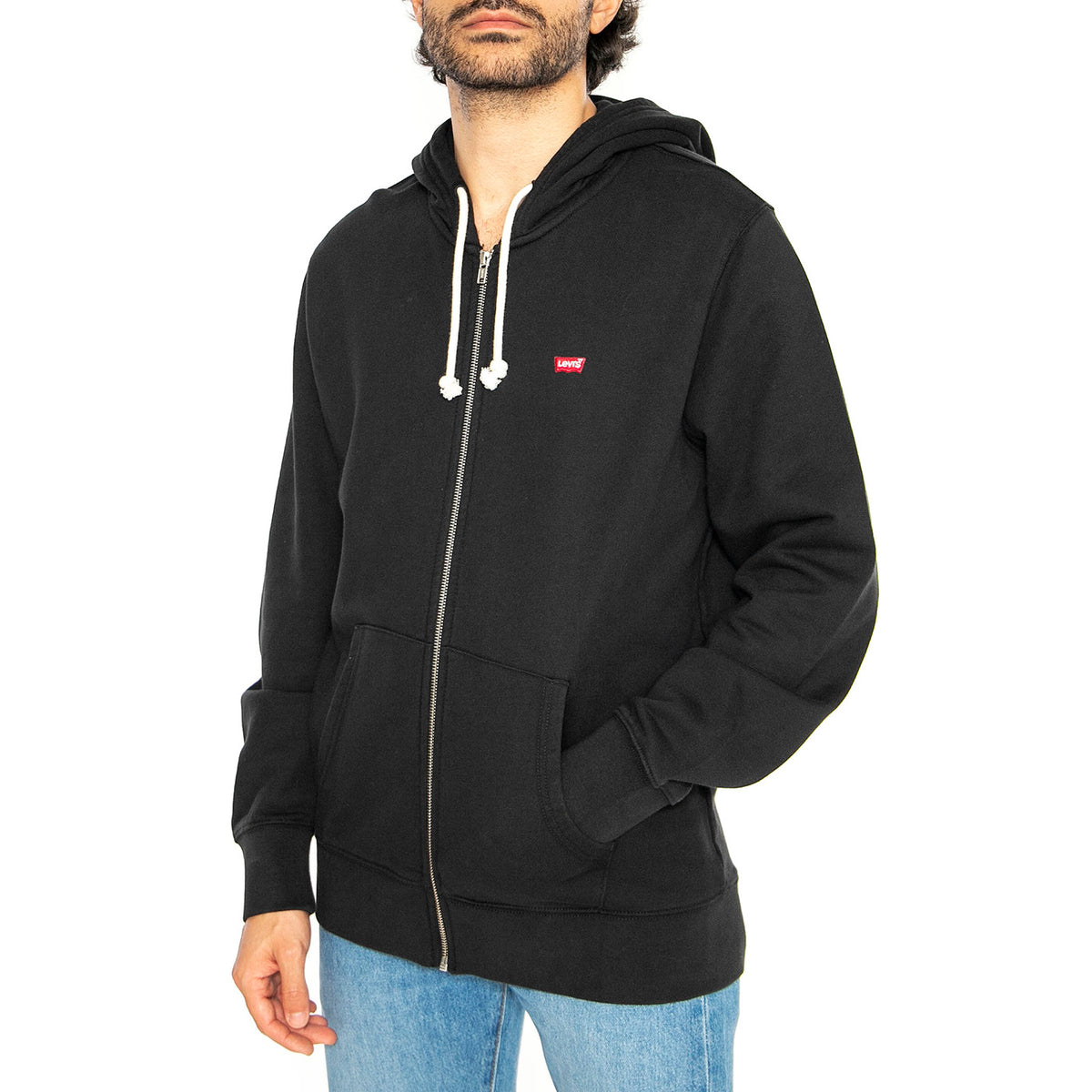 The Original HM ZipUp Mineral Black - Felpa con Cappuccio e Zip Uomo Nera 34584-0016 . LEVIS 
