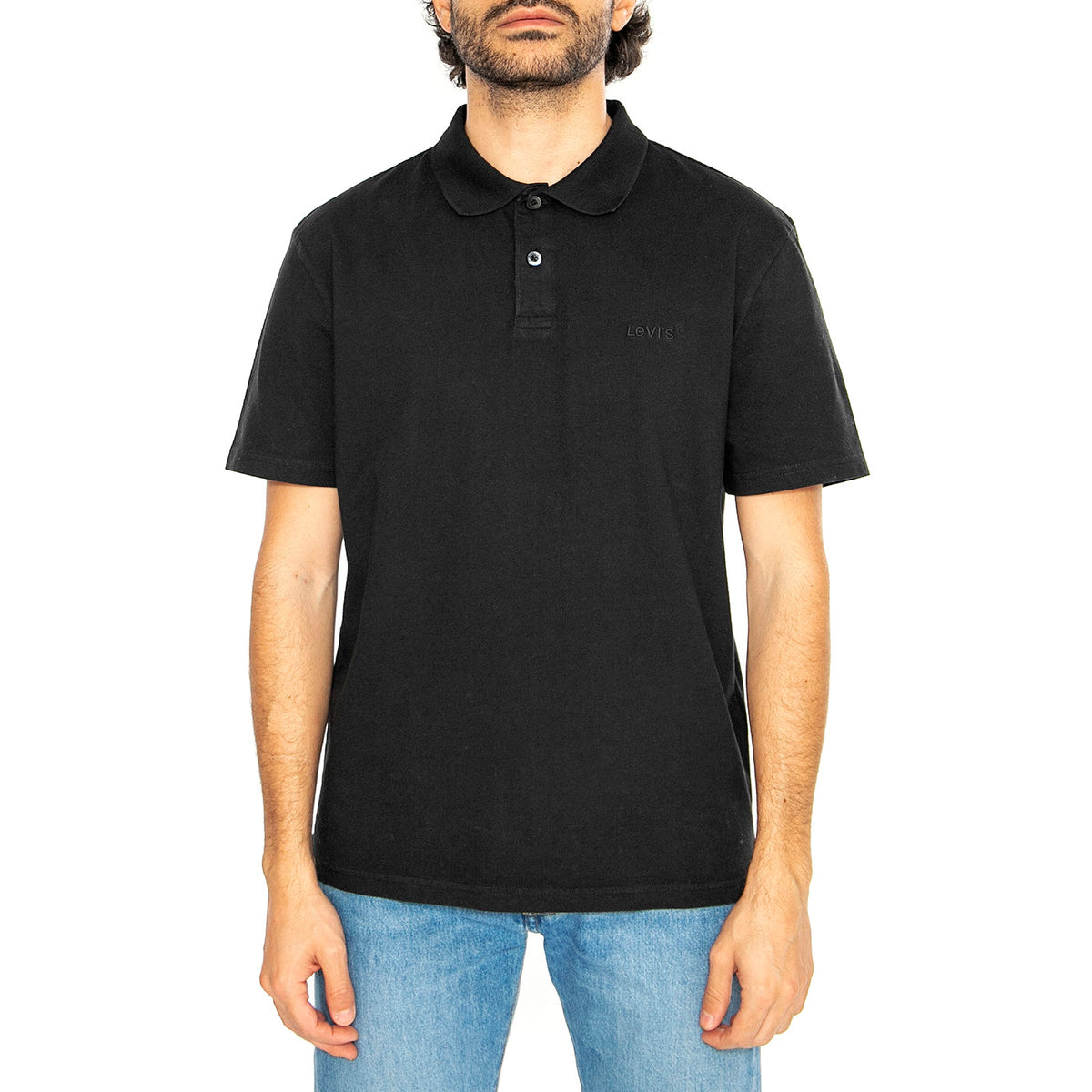 Authentic Polo Black Garment Dye - Polo Uomo Nera A6735-0011 . LEVIS 