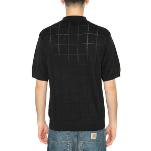 Sweater Knit Polo Pointelle Grid Mineral - Polo Uomo Nera A7294-0014 . LEVIS 