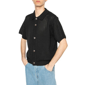 Dez Sweater Shirt Digital Black - Camicia in Maglia Maniche Corte Uomo Nera 151000106-DIB . OBEY 
