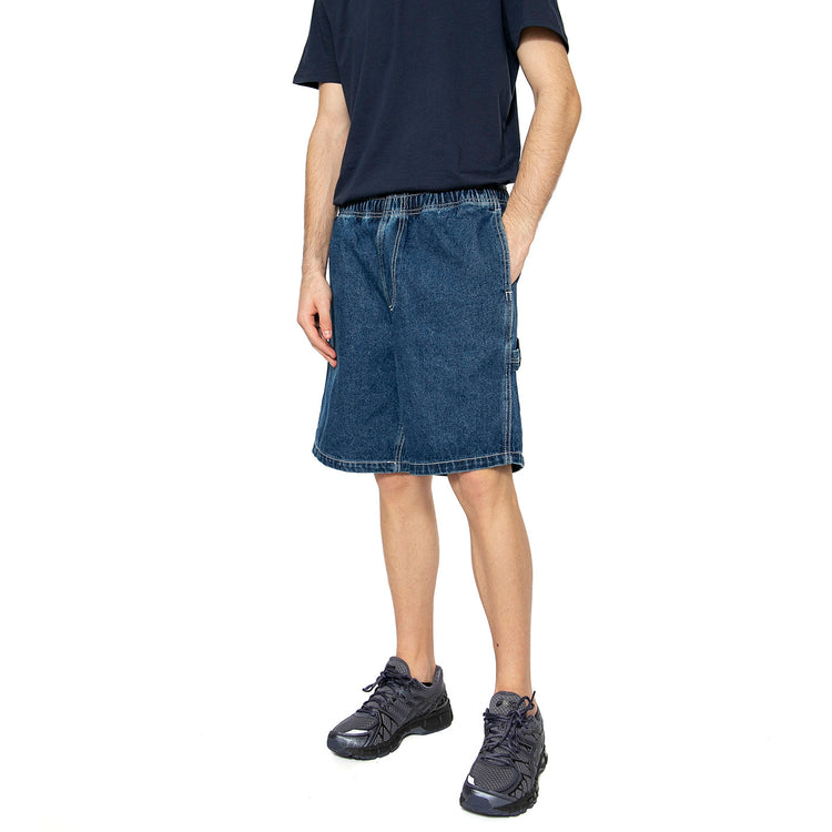 Easy Denim Carpenter Short Stone Wash Indigo - Bermuda Uomo Blu 172120079-STN . OBEY 