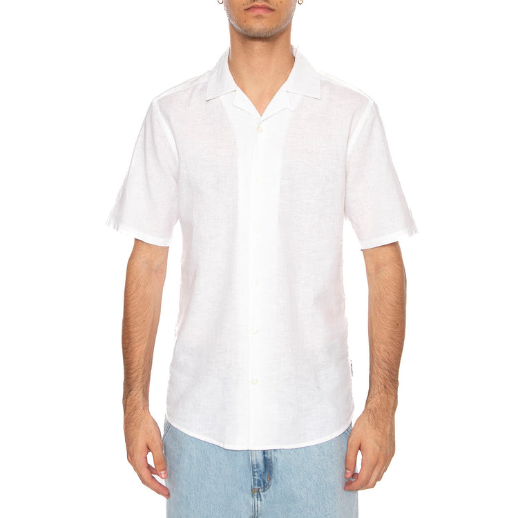 Onscaiden Life Solid Resort White - Camicia Mancihe Corte Uomo Bianca 22025116-W . ONLY & SONS 