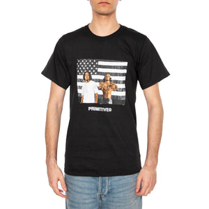 Primitive Stripes Tee Black - Maglietta Girocollo Uomo Nera PAPHO2430-BLK . PRIMITIVE 