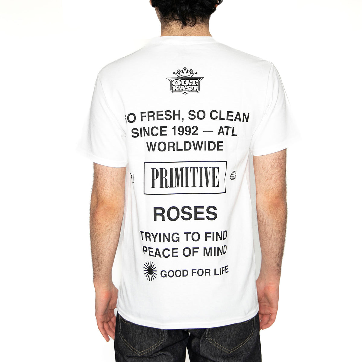 Primitive Stripes Tee White - Maglietta Girocollo Uomo Bianca PAPHO2430-WHT . PRIMITIVE 