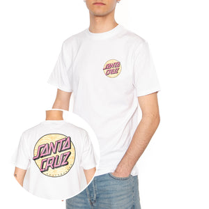 Wagon Dot Chest T-Shirt - Maglietta Girocollo Uomo Bianca SCA-TEE-12106 . SANTA CRUZ 