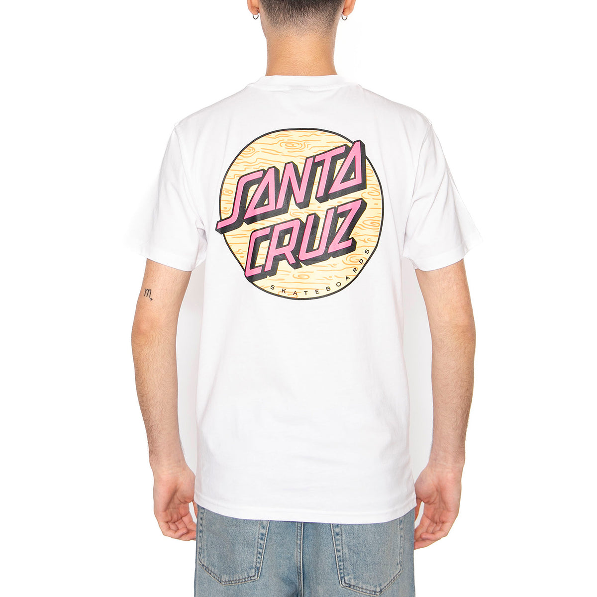 Wagon Dot Chest T-Shirt - Maglietta Girocollo Uomo Bianca SCA-TEE-12106 . SANTA CRUZ 