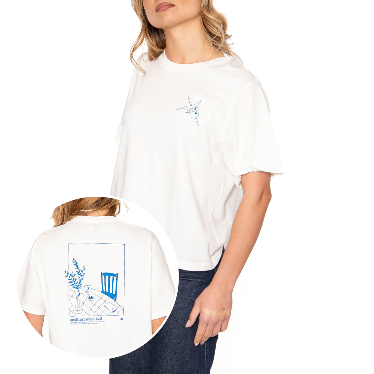 Sobremesa Lucia Tee White - Maglietta Girocollo Donna Bianca WTS00416-WHITE . THINKING MU 