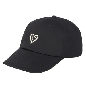 Curte Heart Black Chris Cap Black - Cappellino con Visiera Nero XHT00059-BLACK . THINKING MU 