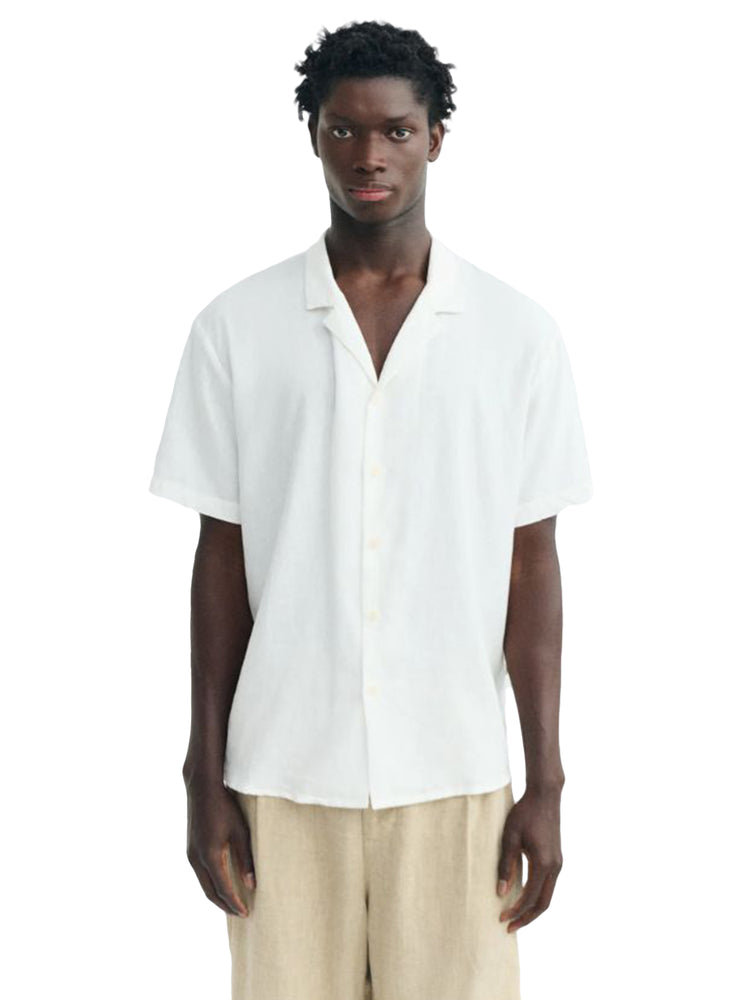 WHITE HEMP JULES SHIRT WHITE - Camicia Uomo Bianca MSH00210-WHITE . THINKING MU 