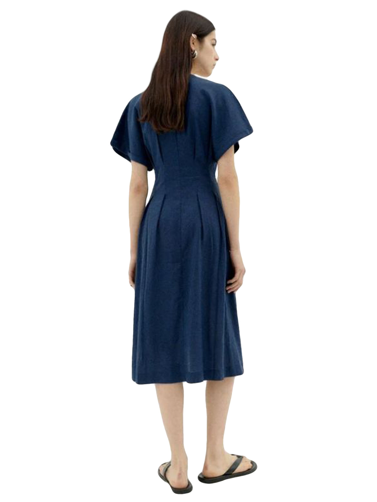 LAURA HEMP DRESS NAVY - Abito Donna Blu WDR00276 . THINKING MU 