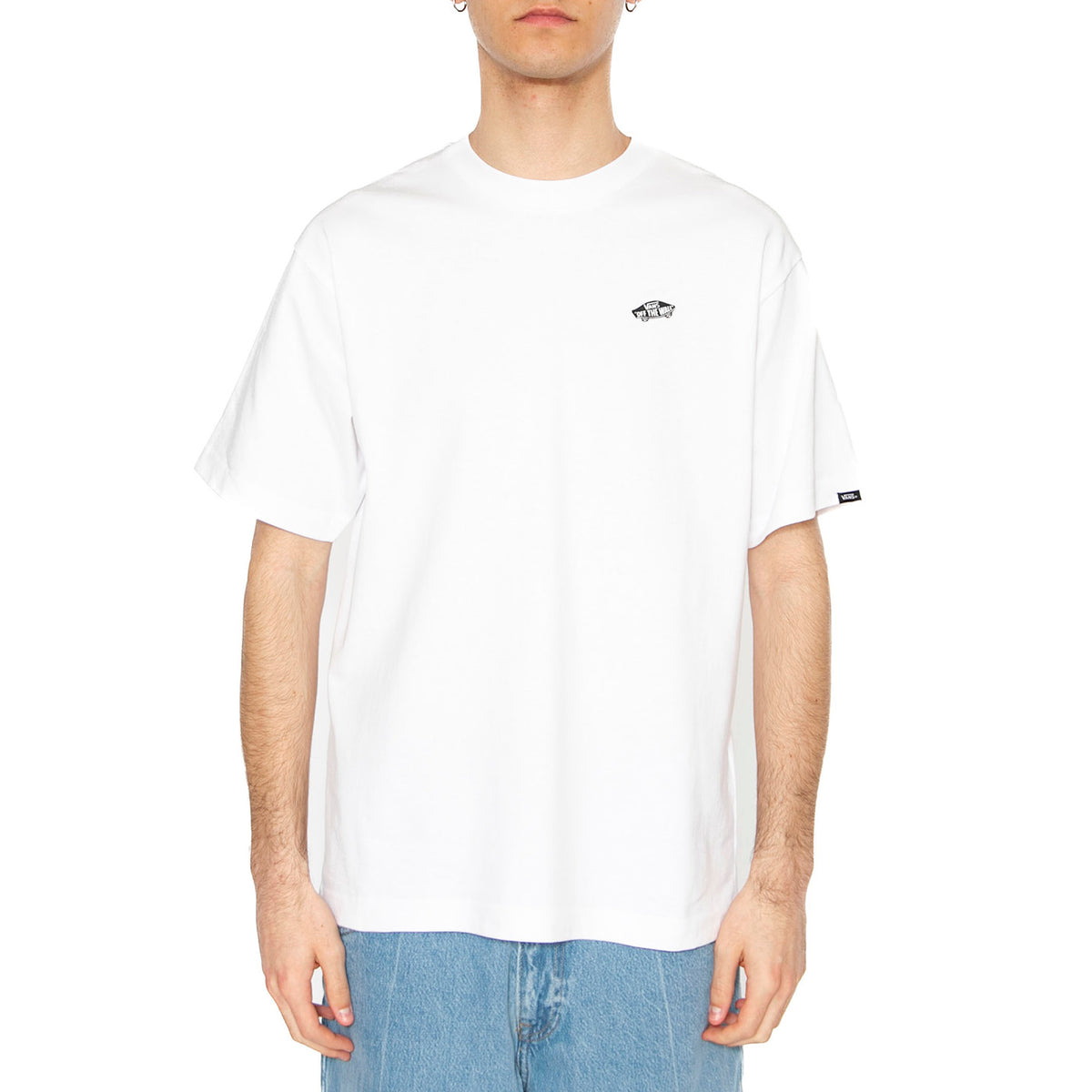 Style 76 II Loose SS Tee White / Black - Maglietta Girocollo Uomo Bianca VN000P50YB21 . VANS 