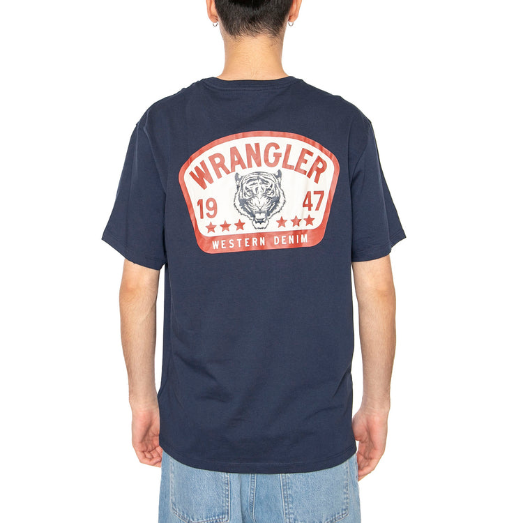 Graphic Tee Navy - Maglietta Girocollo Uomo Blu 112362806 . WRANGLER 