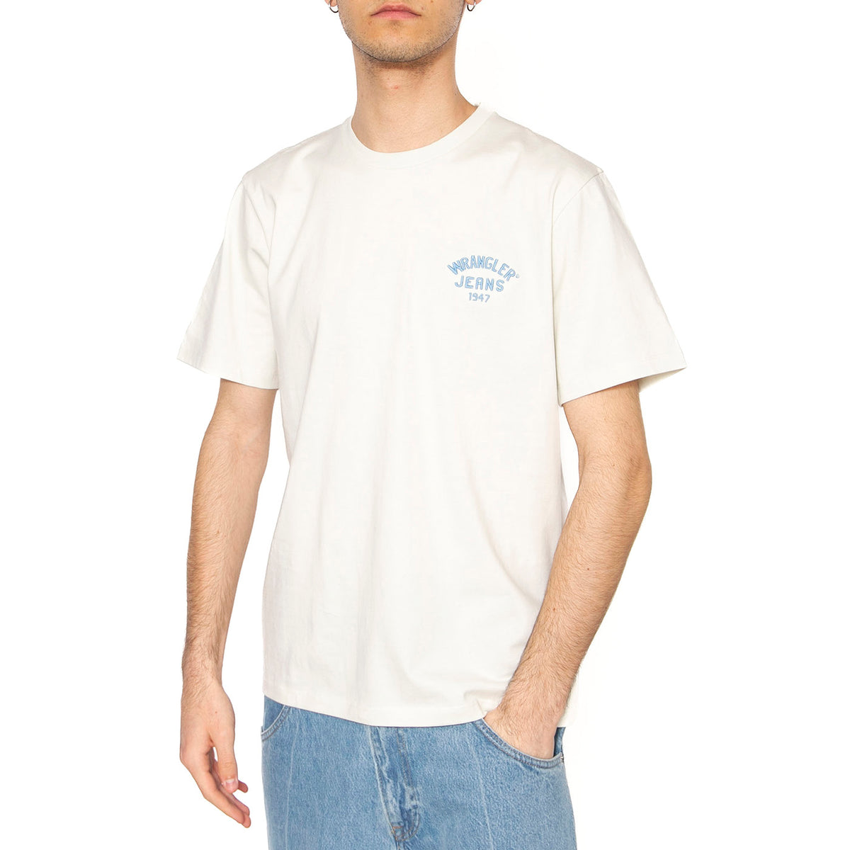 Small Logo Tee Vintage White - Maglietta Girocollo Uomo Bianca 112362814 . WRANGLER 