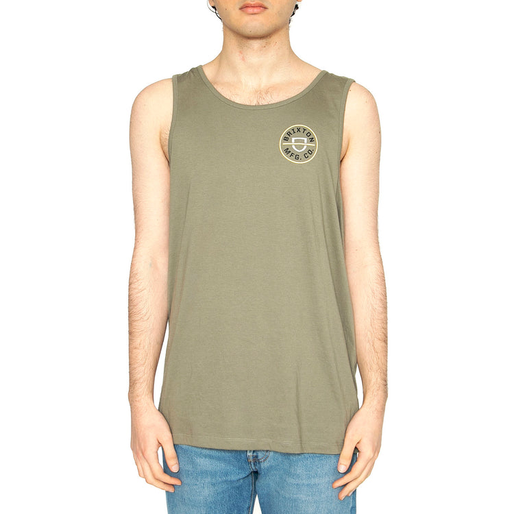 Crest Tank Top - Canotta Uomo Verde 22353-OLVSP . BRIXTON 
