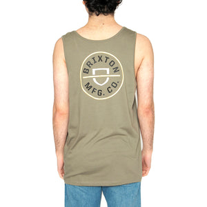 Crest Tank Top - Canotta Uomo Verde 22353-OLVSP . BRIXTON 
