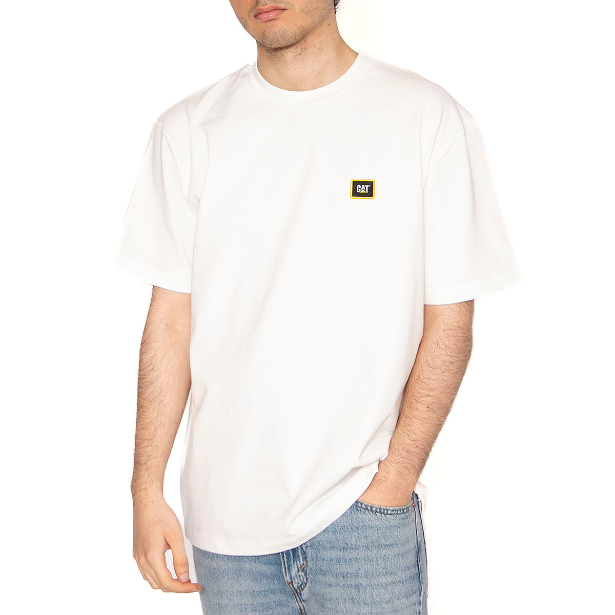 Cat Unit T-Shirt White - Maglietta Girocollo Uomo Bianca 6010102-11-4300 . CAT 