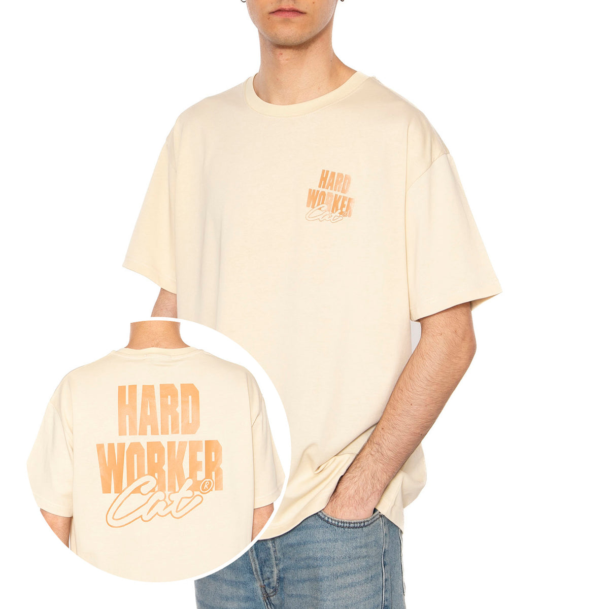 Workwear T-Shirt White - Maglietta Girocollo Uomo Bianca 6010134-13-1009 . CAT 