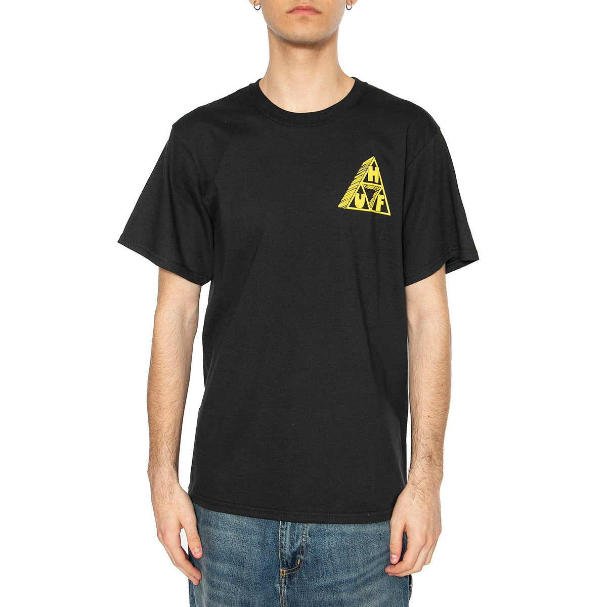 Saturday Morning TT S/S Tee Black - Maglietta Girocollo Uomo Nera TS01756-BLACK . HUF 