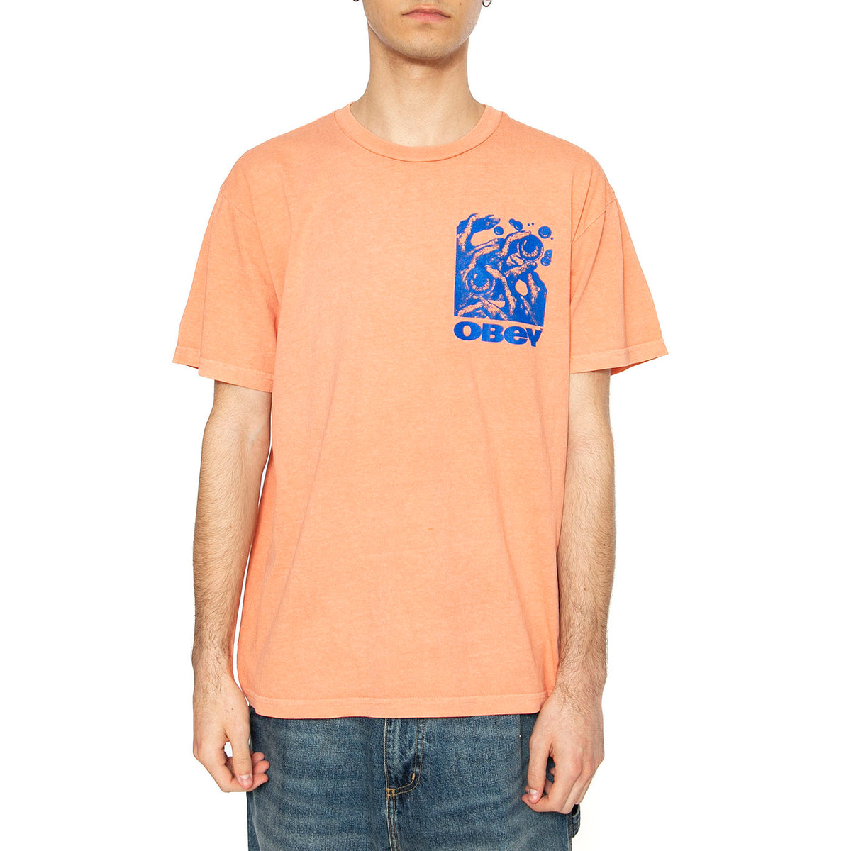 Obey Eyes In My Head Classic Pigment Tee - Maglietta Girocollo Uomo Arancione 163813747-SNC . OBEY 