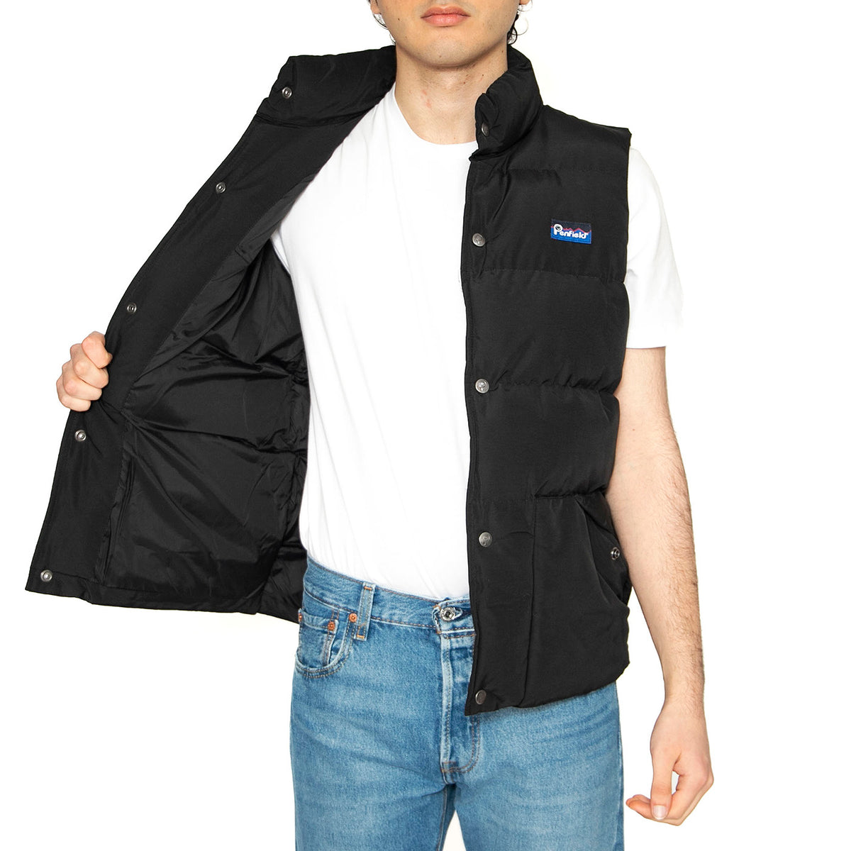 Outback Vest Black - Giacca Smanicata Uomo Nera PFD0582-023 . PENFIELD 