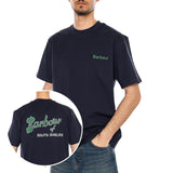 OS FIT ARCHIVE LOGO T-SHIRT NAVY - T-shirt Crew Homme Bleu Homme BARBOUR