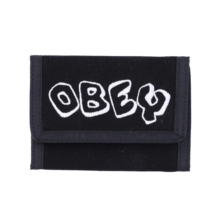 Obery Block Tri Fold Wallet - Portafogli Nero 100310119 BLK OBEY 