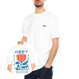 OBEY IN BLOOM TEE - T-shirt Homme Girocollo Blanc Homme OBEY