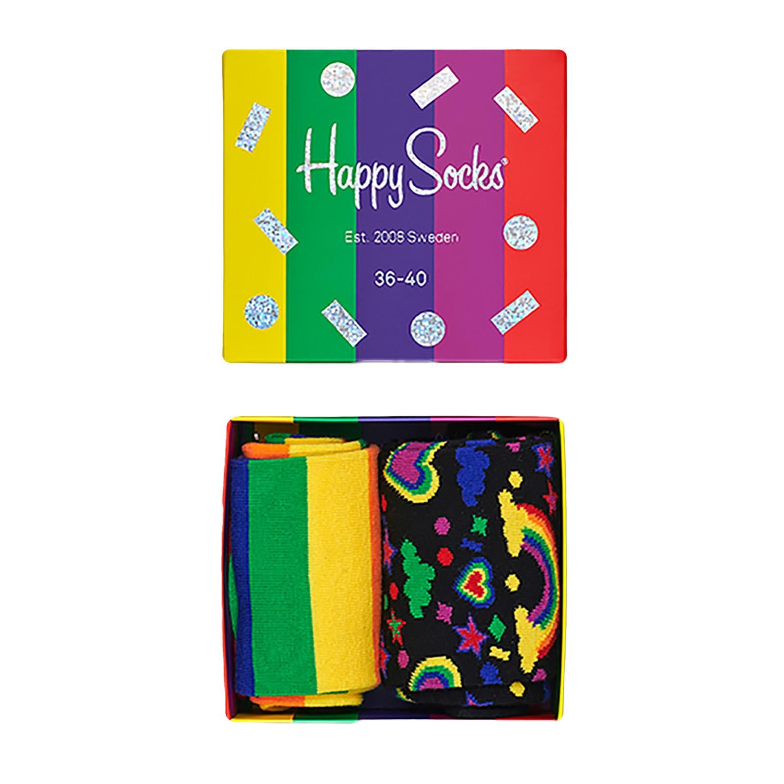 Smu Pride Edition Sock Gift Box - Multicolor - Set da Due Paia di Calzini Multicolore SXPRI02-0100 . HAPPY SOCKS 