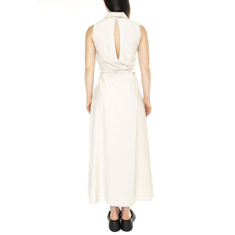 Vestido Largo Camisero Blanco - Abito Donna Bianco 41W/11228 . WILD PONY 