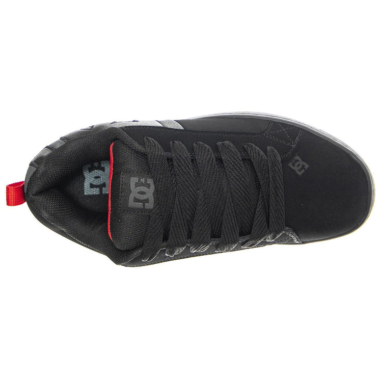 M' Court Graffik Black / Grey / Red - Scarpe Stringate Profilo Basso Uomo Nere US 12 ADYS100442  DC 