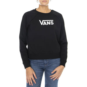 Flying V Boxy - Felpa Girocollo Donna Nera VN0A47THBLK1  VANS 