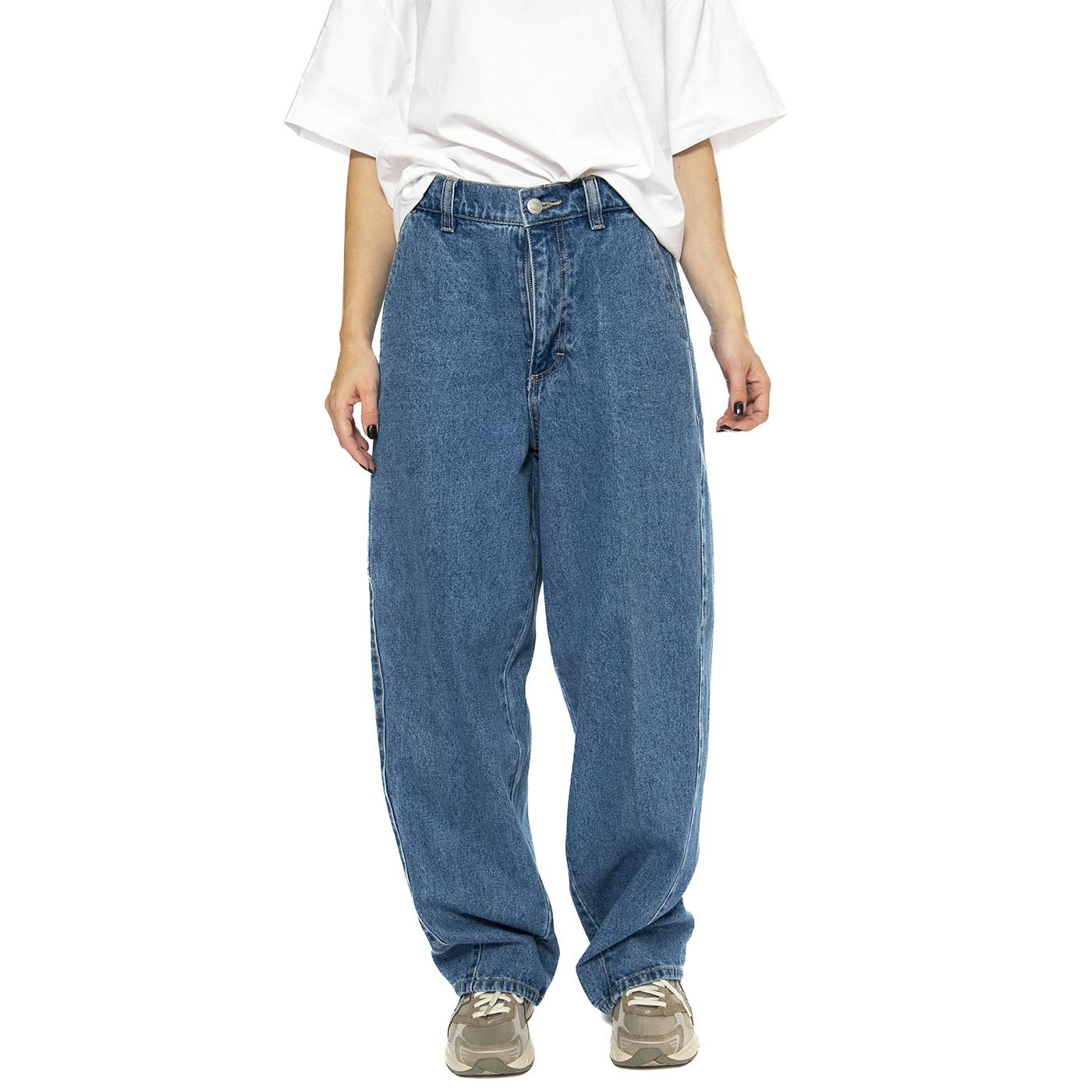 Obey Lily Carpenter Denim Light Indigo - Pantaloni Denim Jeans Donna Blu 242010052-LIN  OBEY 