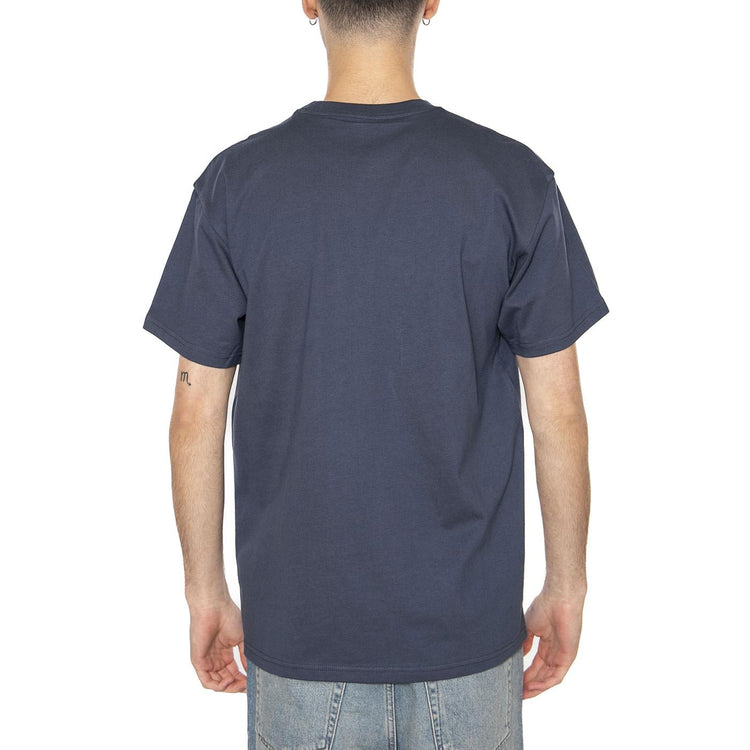 S/S Chase T-Shirt Dusky Blue / Gold - Maglietta Girocollo Uomo Blu I026391.2Q8XX  CARHARTT WIP 