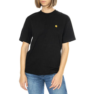 W' S/S Chase T-Shirt Black / Gold - Maglietta Girocollo Donna Nera I033045.00FXX  CARHARTT WIP 