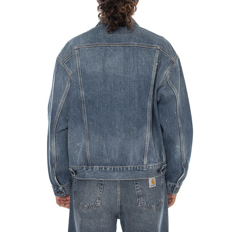 HELSTON JACKET BLUE - Giacca Denim Jeans Uomo Blu I033352 01EJ CARHARTT WIP 