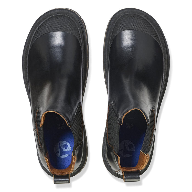 Prescott Slip On Men Black Pull Up Leather Boots - Stivaletti Uomo Neri 1025206  BIRKENSTOCK 
