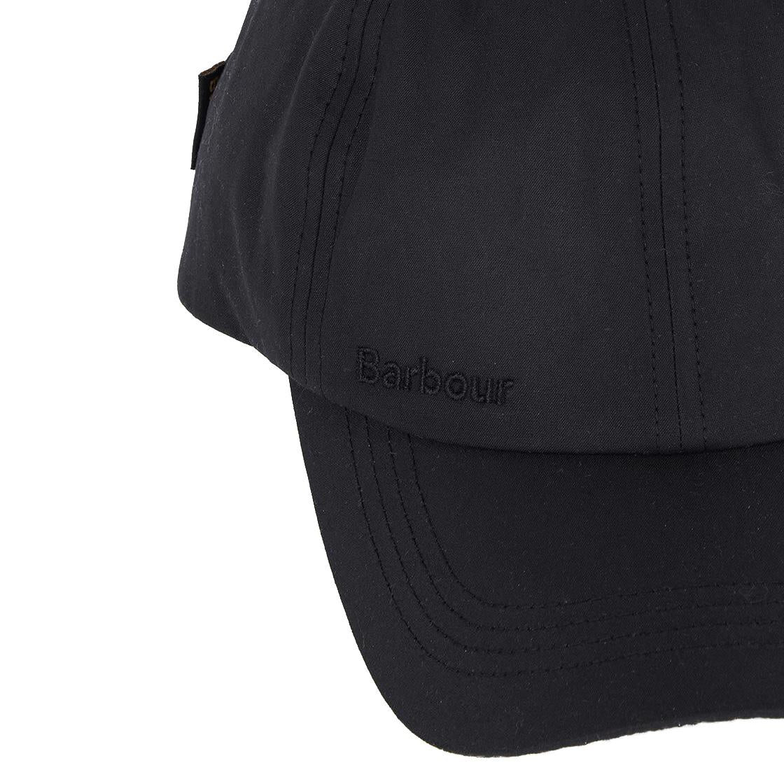 Wax Sports Cap Black Classic - Cappellino con Visiera Nero FW22-MHA0005-BK91 . BARBOUR 