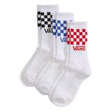 Classic Check Crew White - Ensemble de 3 Paires de Chaussettes Blanches ACCESSOIRES VANS
