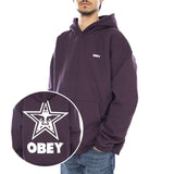 Bold Star Extra Heavy Hoof Fleece Plum Perfect - Hoodie Homme Violet Homme OBEY