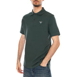 TARTAN PIQUE POLO GREEN GABLES - Polo Homme Vert Homme BARBOUR